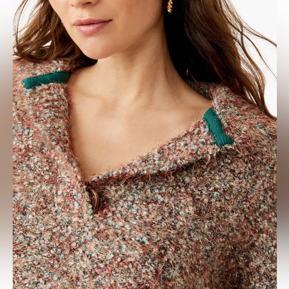 Free people Stella marled button collar sweater in S - Picture 5 of 13